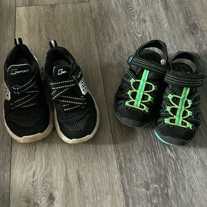 2 pairs of little boy size 10shoes